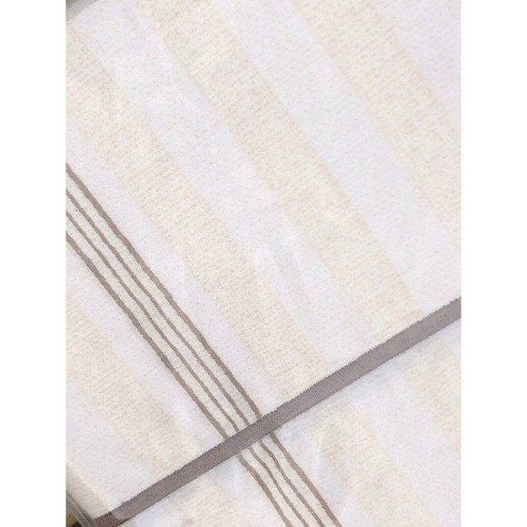 Ralph Lauren Allie KING Pillowcases PAIR Cream Flax Stripe Cotton NEW $150 - Picture 2 of 9